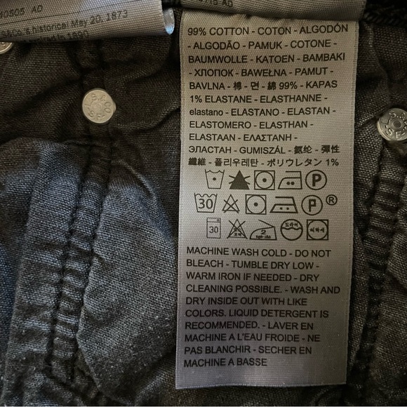 Levis Premium 501 Skinny Size 29 Wild Bunch Dark Wash Distressed Revolve - Picture 9 of 11